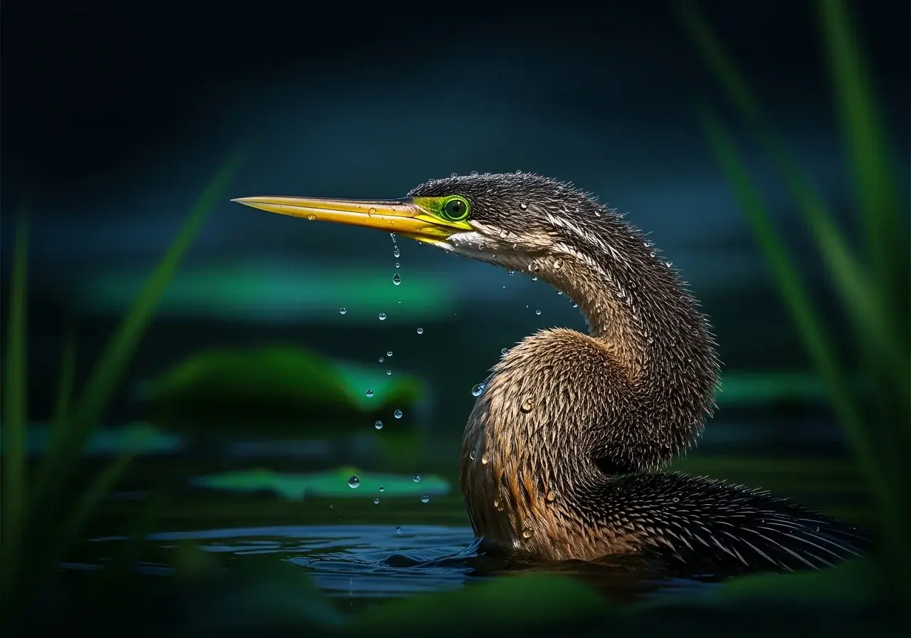 Afrikanischer Schlangenhalsvogel (Microcerbo africanus)