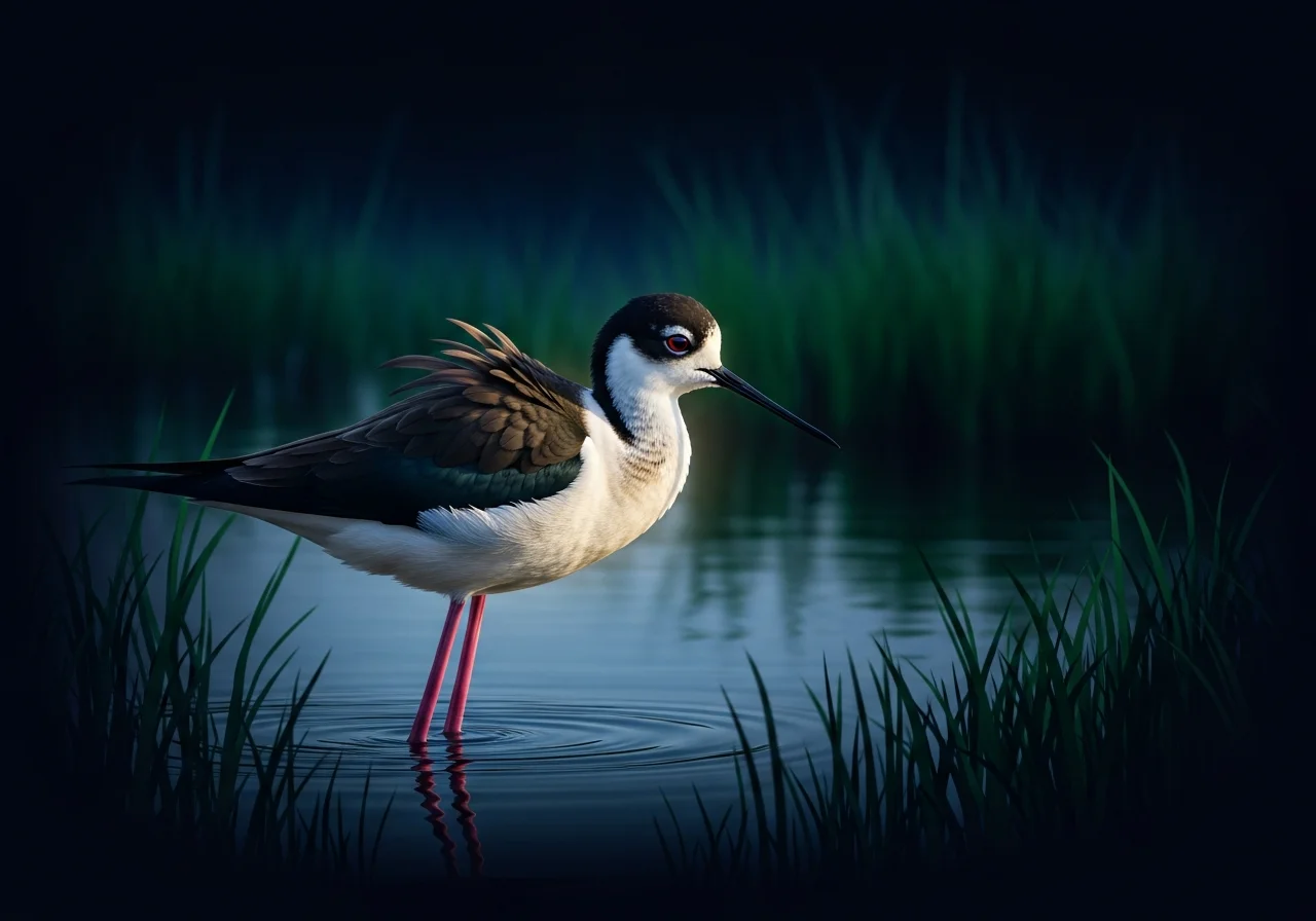 Amerikanischer Stelzenläufer (Himantopus mexicanus)