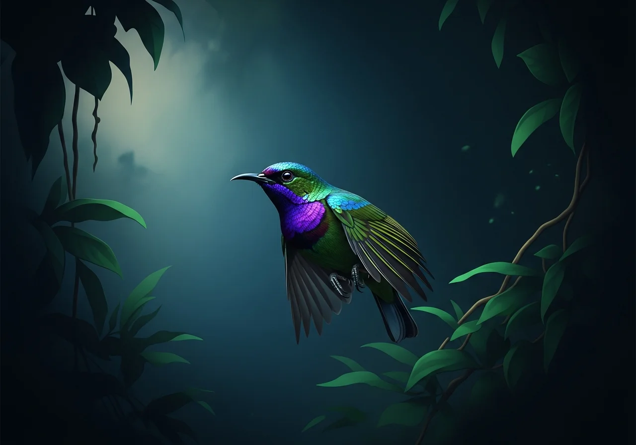 Amethystkehl-Sonnennymphe (Heliangelus amethysticollis)