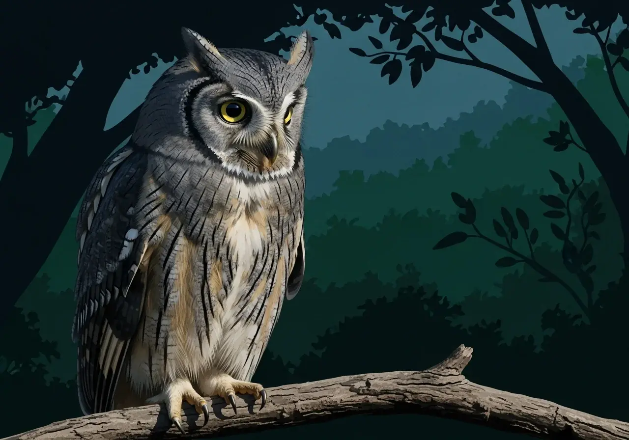 Aschenuhu (Bubo cinerascens)