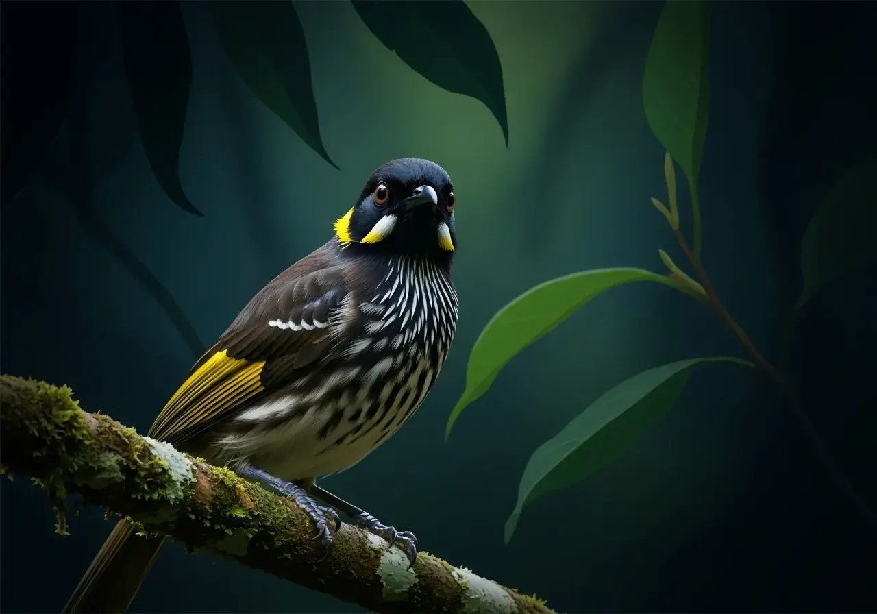 Bändriger Honigfresser (Melidectes torquatus)