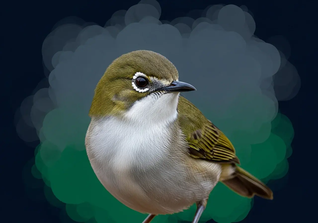 Bescheidener Brillenvogel (Zosterops kirki)