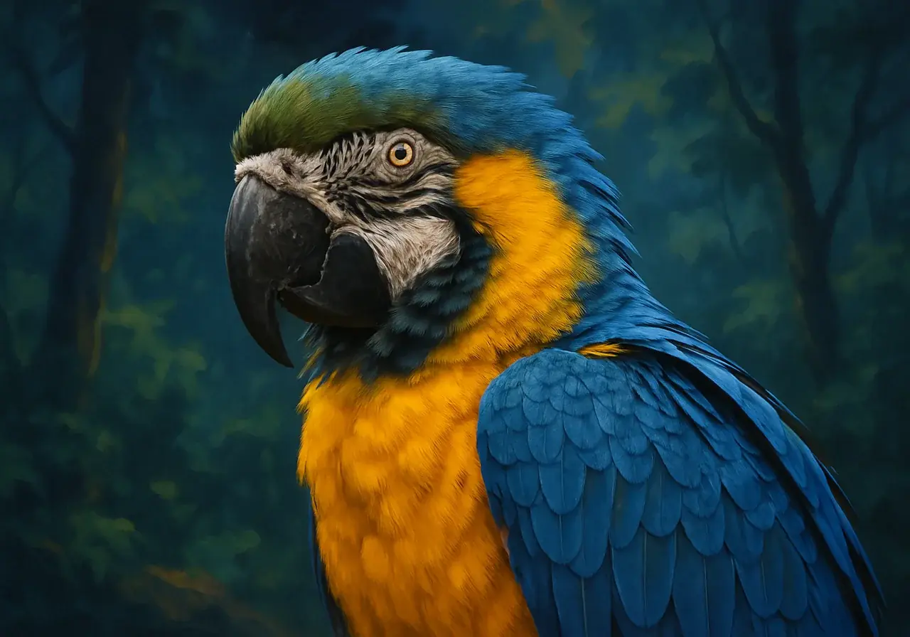 Blau-gelber Ara
