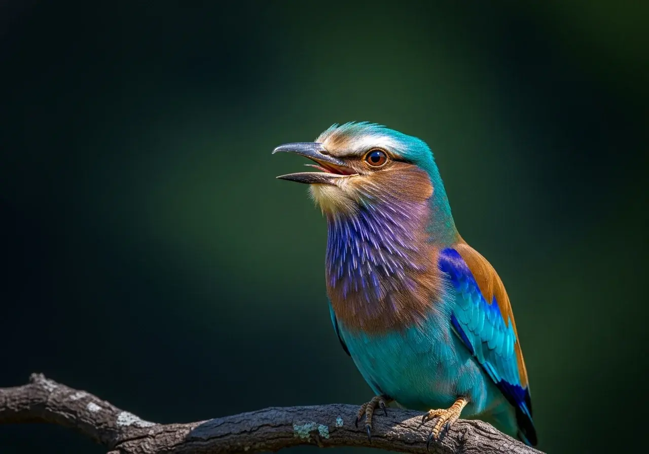 Blaukehl-Dollarvogel (Eurystomus azureus)