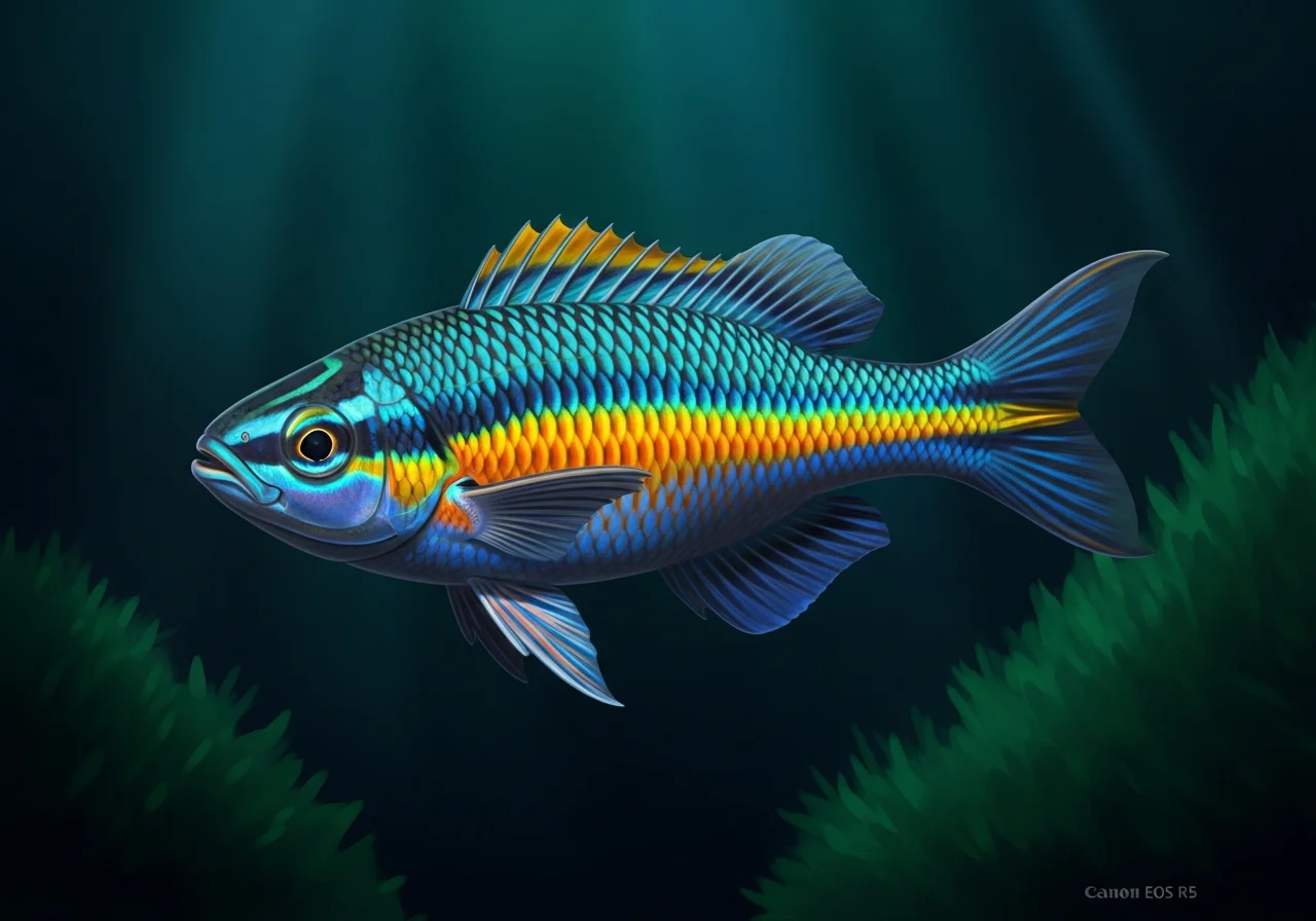 Borneo-Regenbogenfisch (Marosatherina ladigesi)