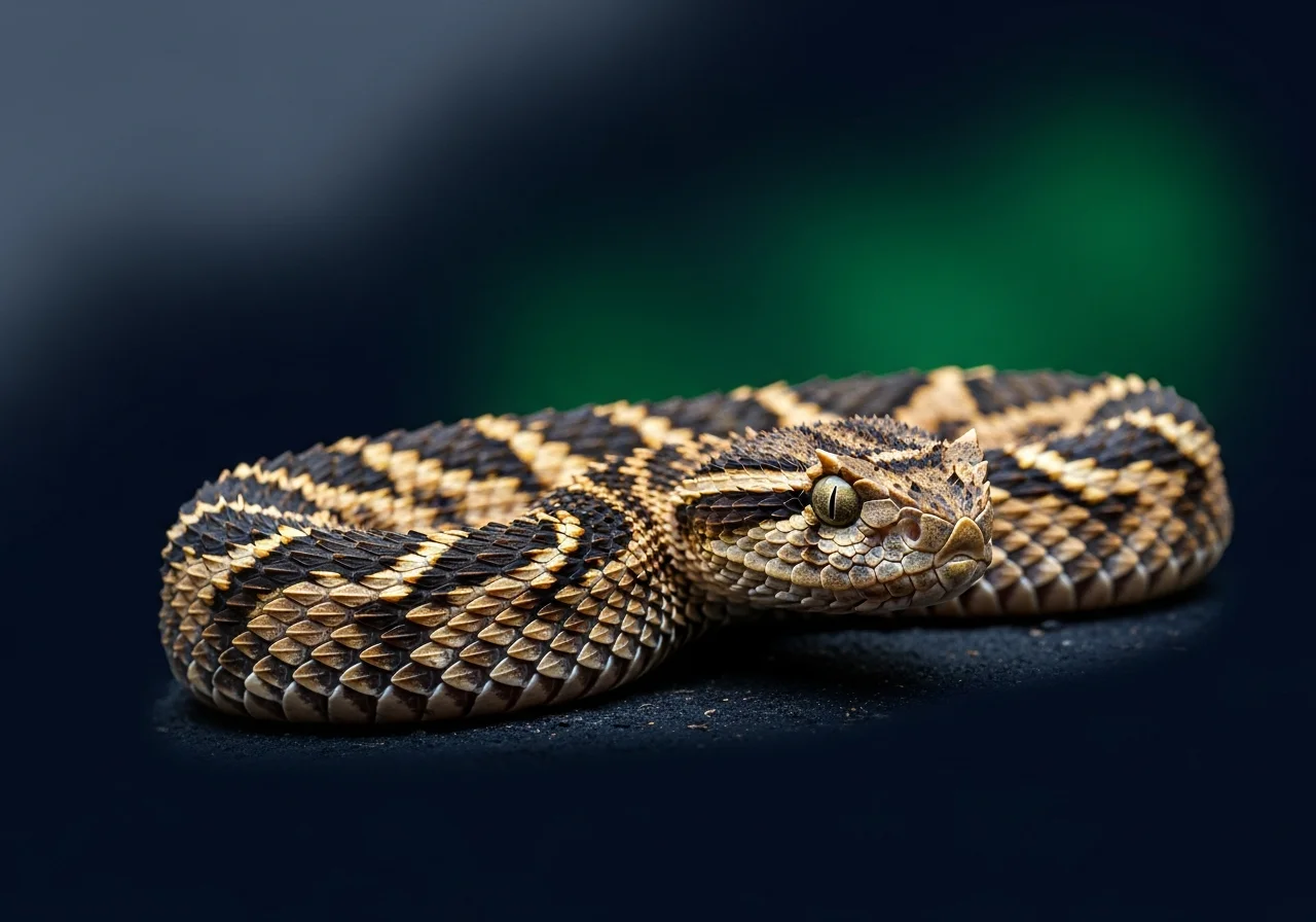 Gehörnter Pitviper (Protobothrops cornutus)