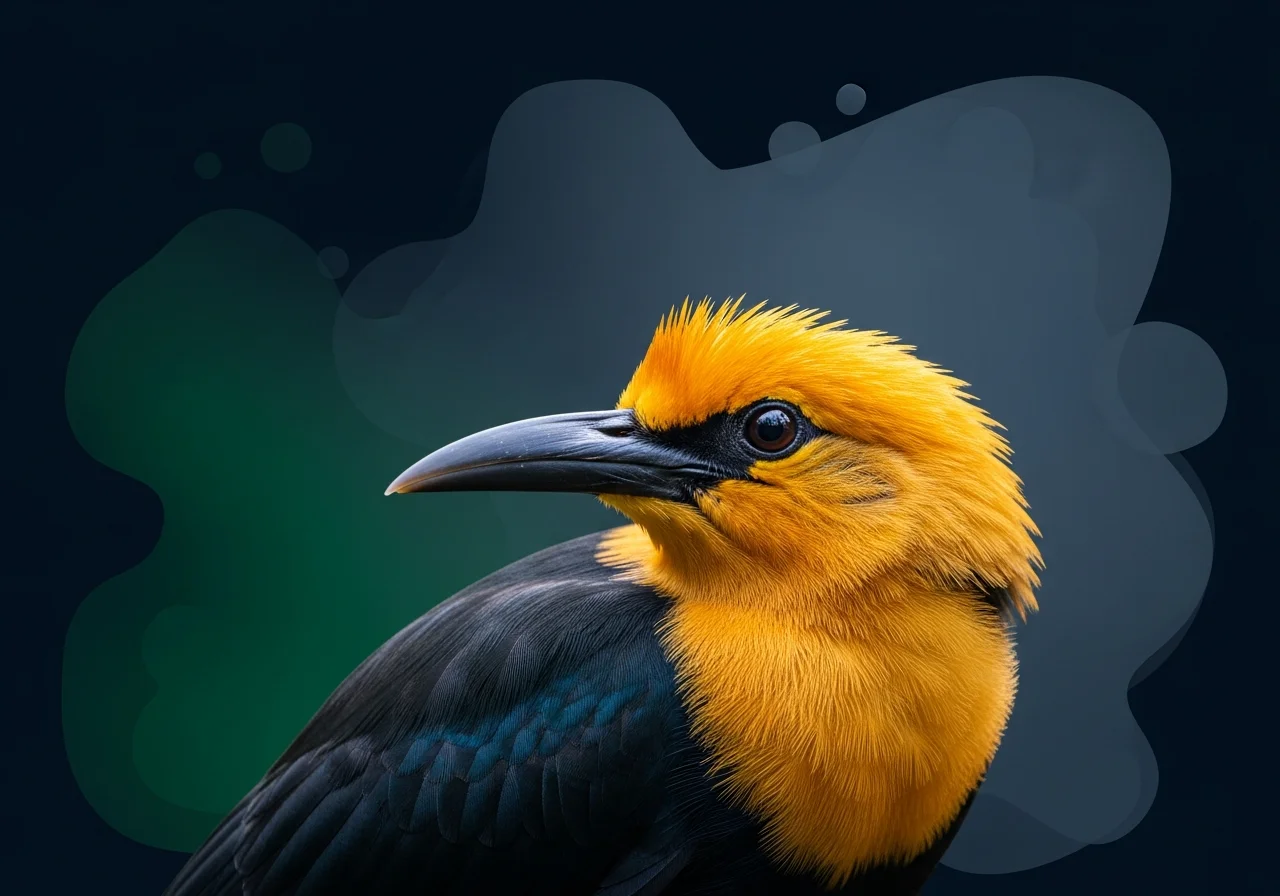 Gelbschopf-Paradiesvogel (Sericulus chrysocephalus)