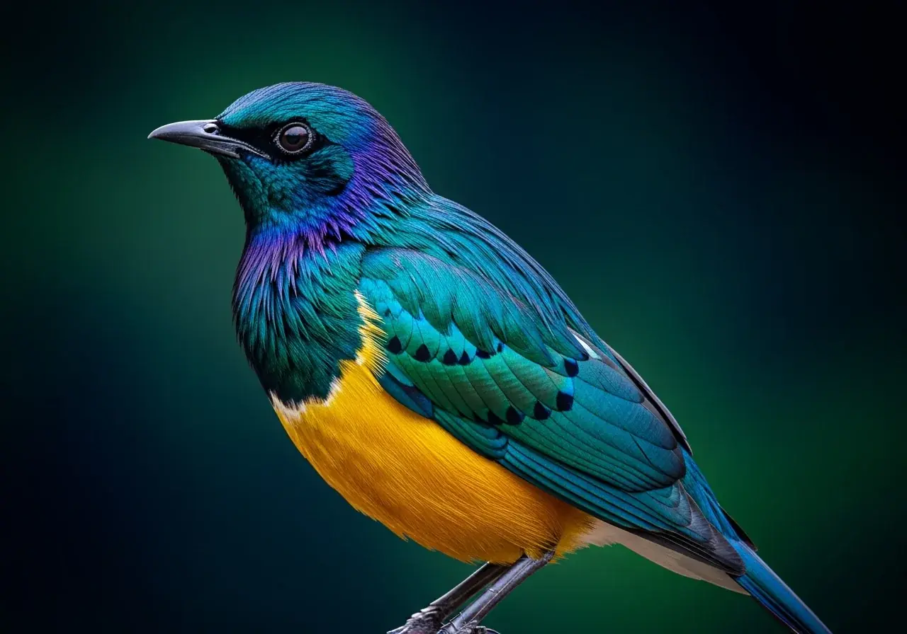 Goldbauch-Glanzvogel (Mino anats)