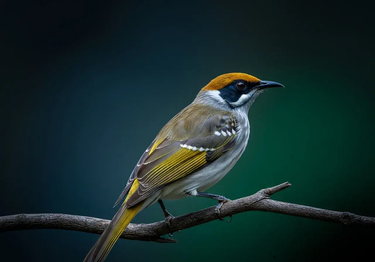 Goldbauch-Honigfresser (Meliphaga orientalis)