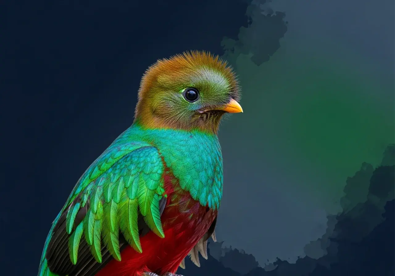 Goldbauch-Quetzal (Trogon surrucura)