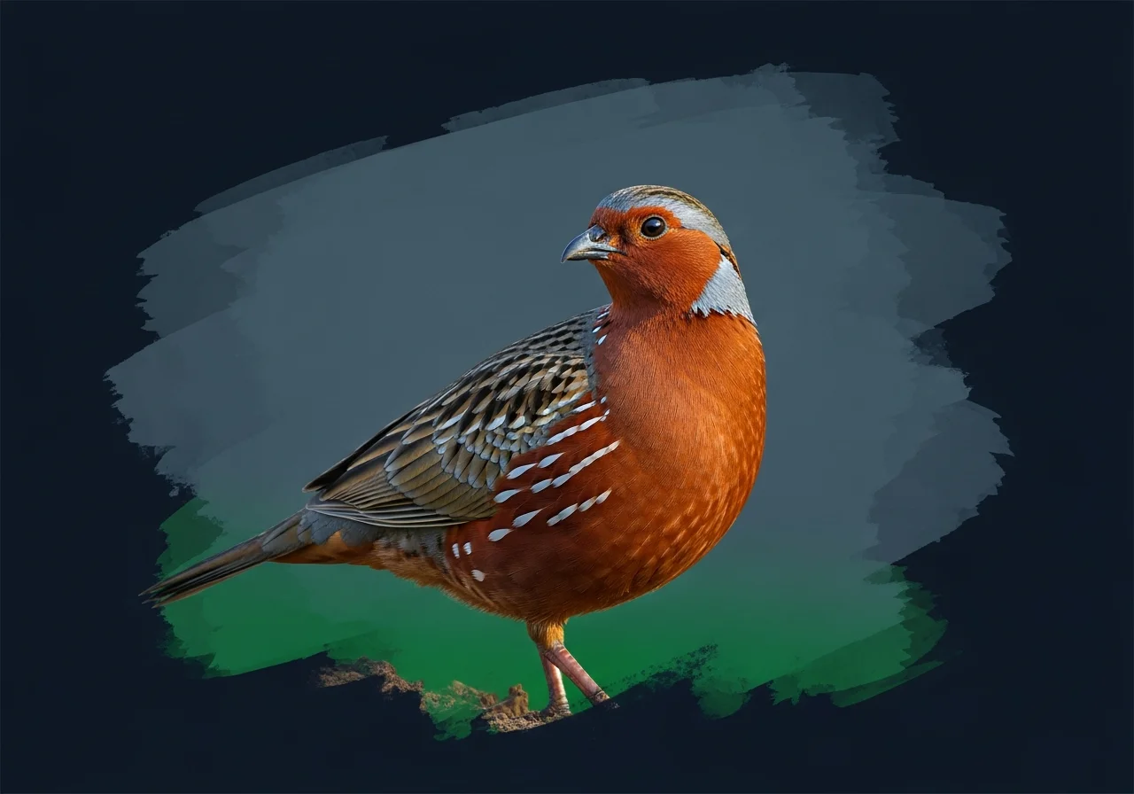 Graubrustfrankolin (Pternistis rufopictus)