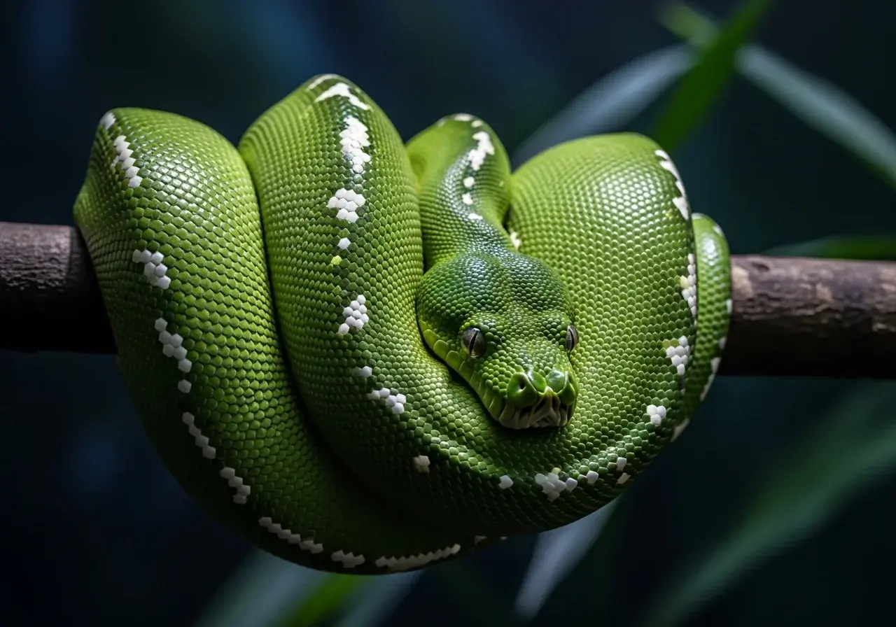 Grüner Baumpython (Morelia viridis)