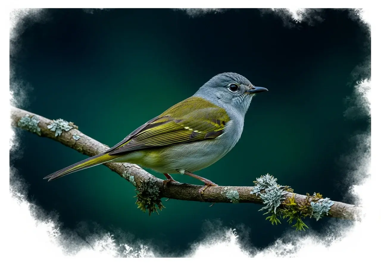 Grünschwanz-Dickkopfdrossling (Pachycephala chlorura)