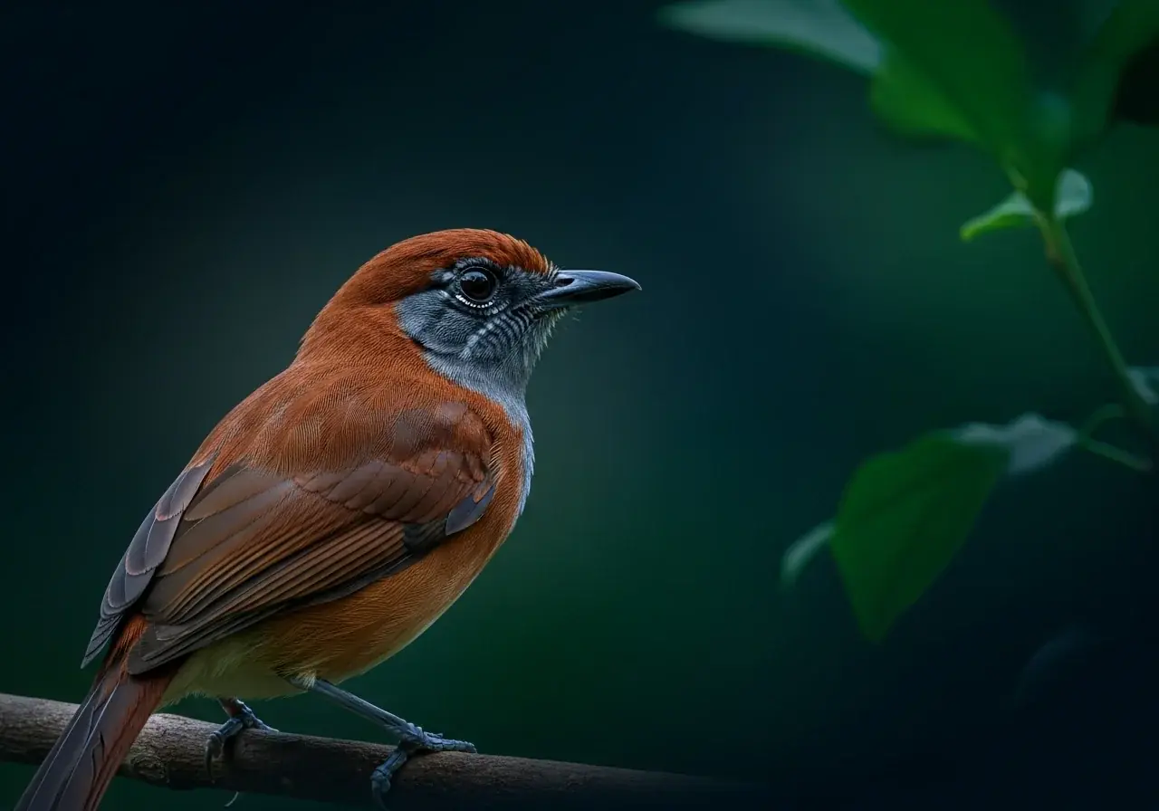Kastanien-Bärtvogel (Pachyramphus castaneus)
