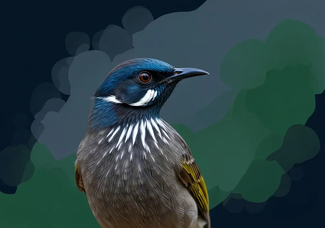 Neusüdwales-Honigfresser (Phylidonyris novaehollandiae)