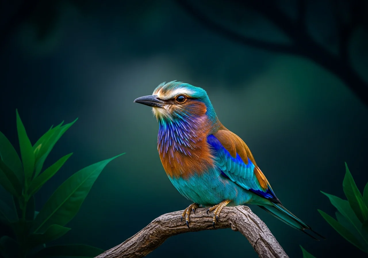 Schwarzbauch-Dollarvogel (Blaukehl-Racke)