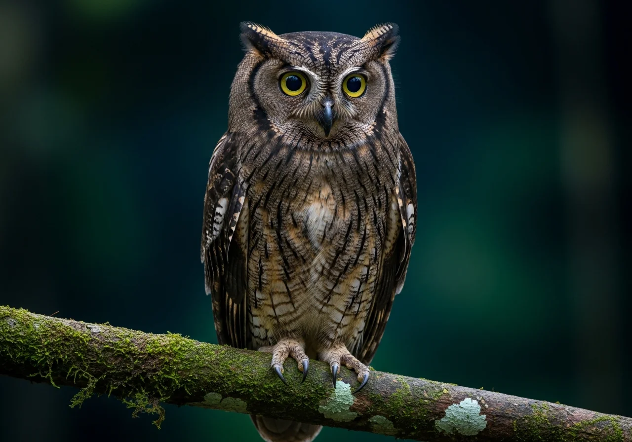 Schwarzrücken-Zwergohreule (Otus nigrorum)