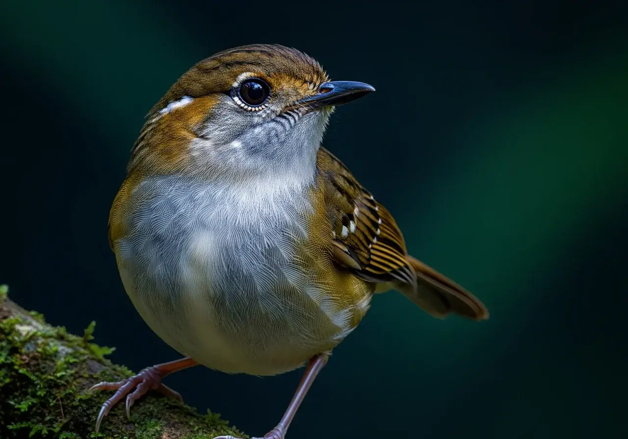 Weißbürzel-Baumtyrann (Hylopezus ochroleucus)