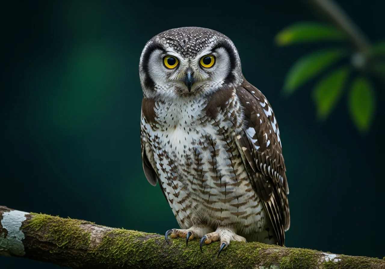 Weißen Augenbrauen-Waldkauz (Ninox superciliaris)