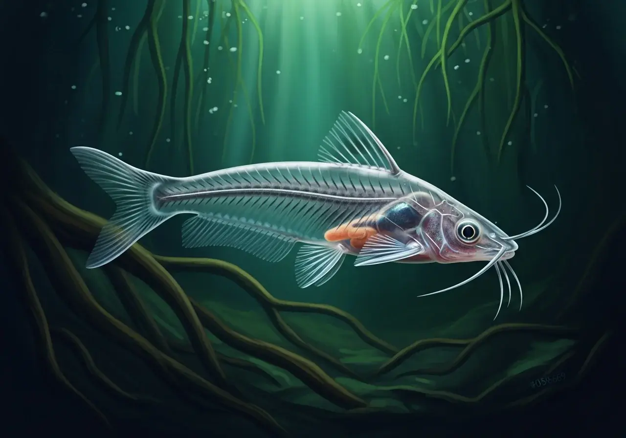 Zweibartwels (Kryptopterus bicirrhis)